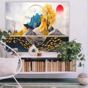 Beach Home Fish Wall Art Photography Background Modern painting large Room Wall